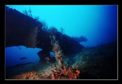 Metal section of a newly discovered wreck near Haifa. A w... by Johannes Felten 